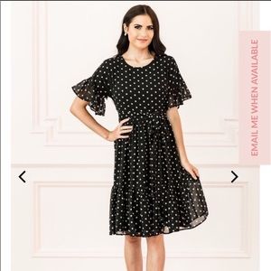 NWT Rachel Parcell The Polka Dot Tie Dress, Large
